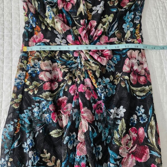 Amanda Uprichard Floral Maxi Dress With Twist Front & Spaghetti Straps M - Picture 10 of 11